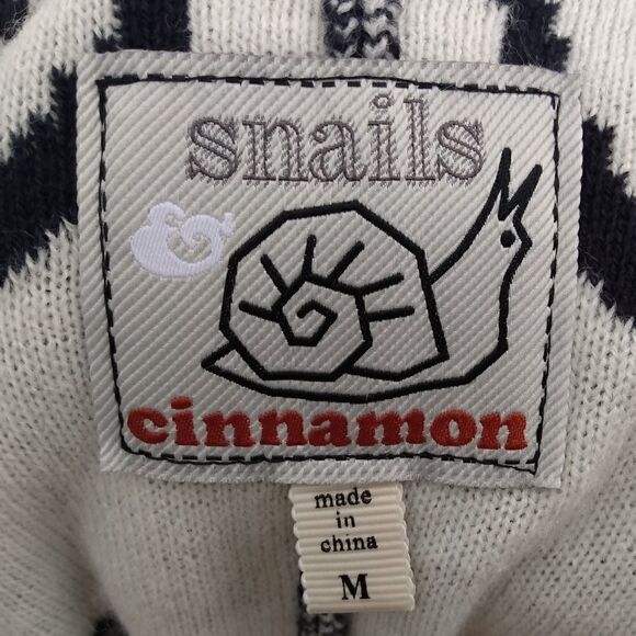 NWOT SNAILS & CINNAMON Black/White/Yellow Floral Cardigan Jacket/Wrap w/Buckle - Picture 10 of 13